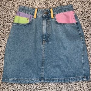 RAGGED PRIEST colorblock skirt